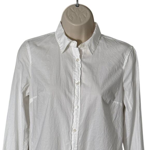 J. Crew Women's Button Front Boy Shirt in Classic White Size 2 - Picture 8 of 8